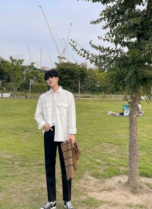 Casual Loose Fit Long Sleeve Shirt