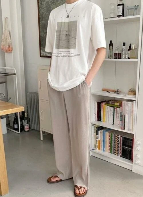 Casual Loose Ice Silk Trousers