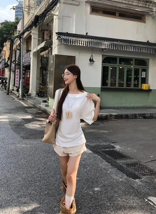 Chic Off Shoulder Slim Fit White Summer Top