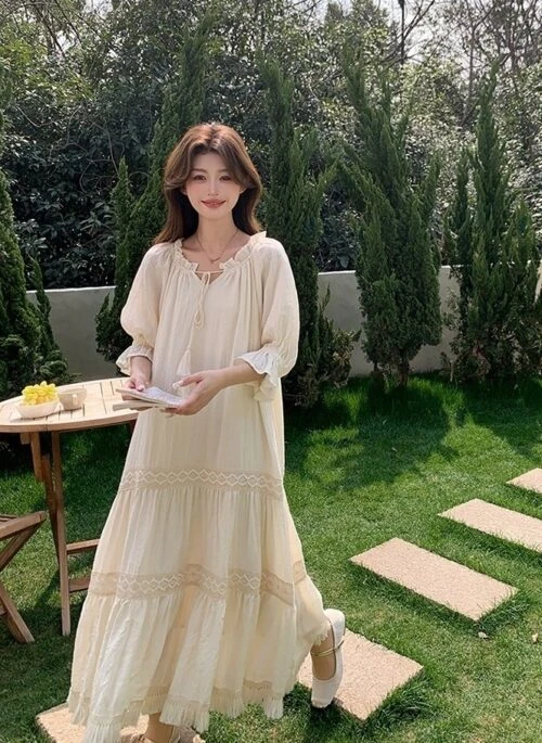 Chic Romantic French Style Summer Dress