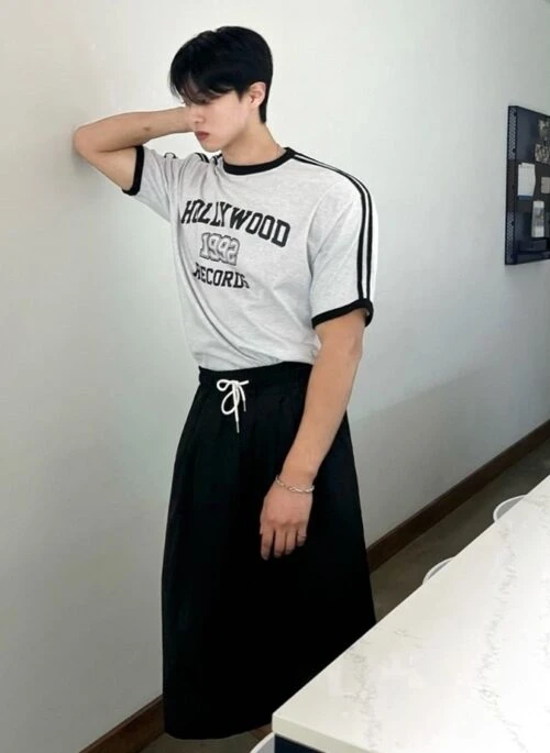 Color Block Graphic Print Casual T-Shirt