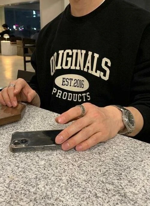 Cotton Crewneck Printed Sweatshirt