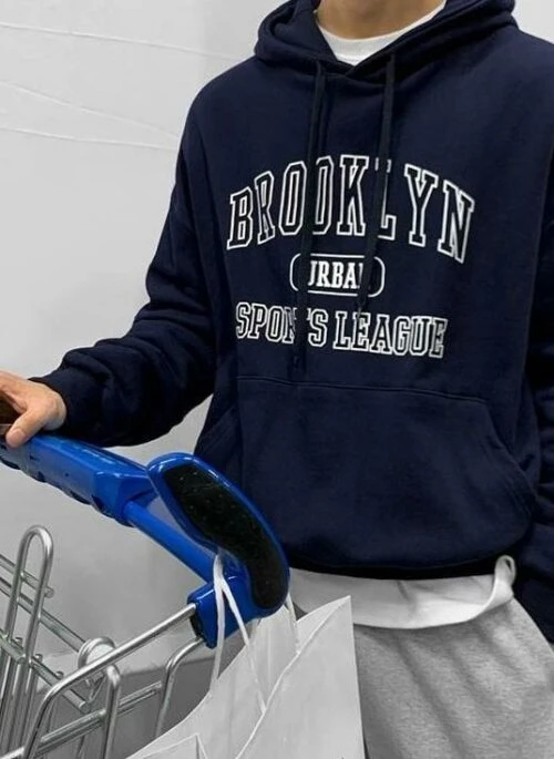 Cotton Letter Print Hoodie