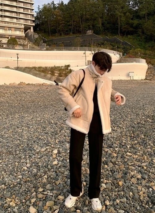 Cozy Fleece Jacket Casual Motorcycle Style