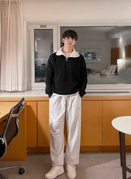 Cozy Zipper Knit Sweater