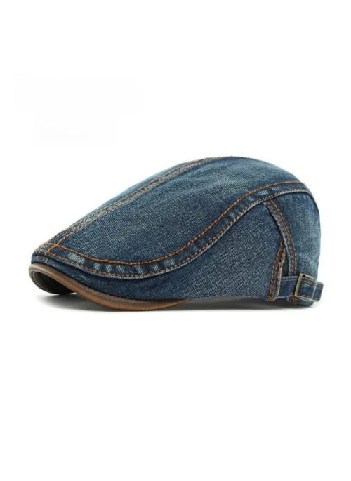 Dark Blue Contrast Stitch Denim Hat | Jin – BTS
