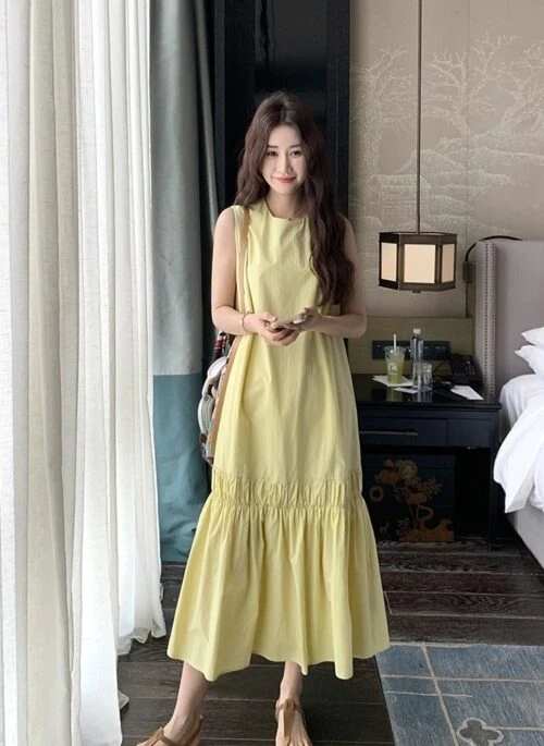 Elegant Sleeveless Mermaid Casual Dress
