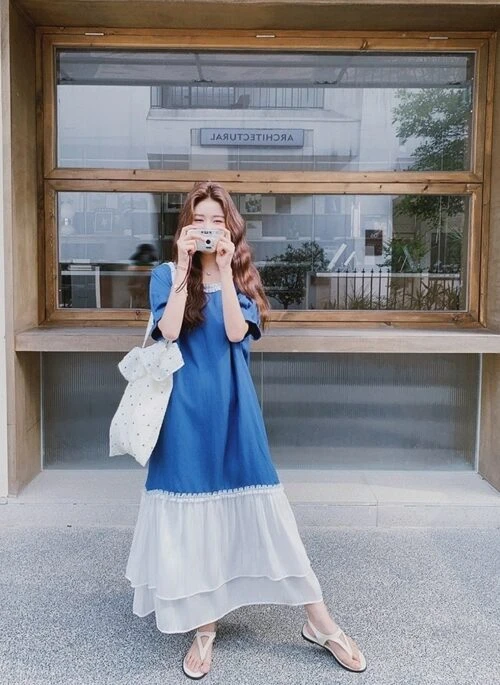 Elegant Vintage Patchwork Maxi Dress Summer Collection