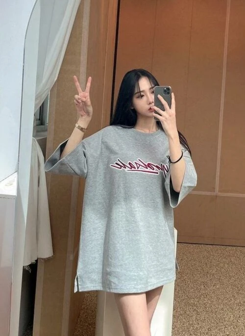 Embroidered Cotton Crewneck Tee