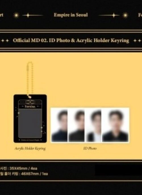 FORTENA “Empire in Seoul” ID Photo & Acrylic Holder Keyring