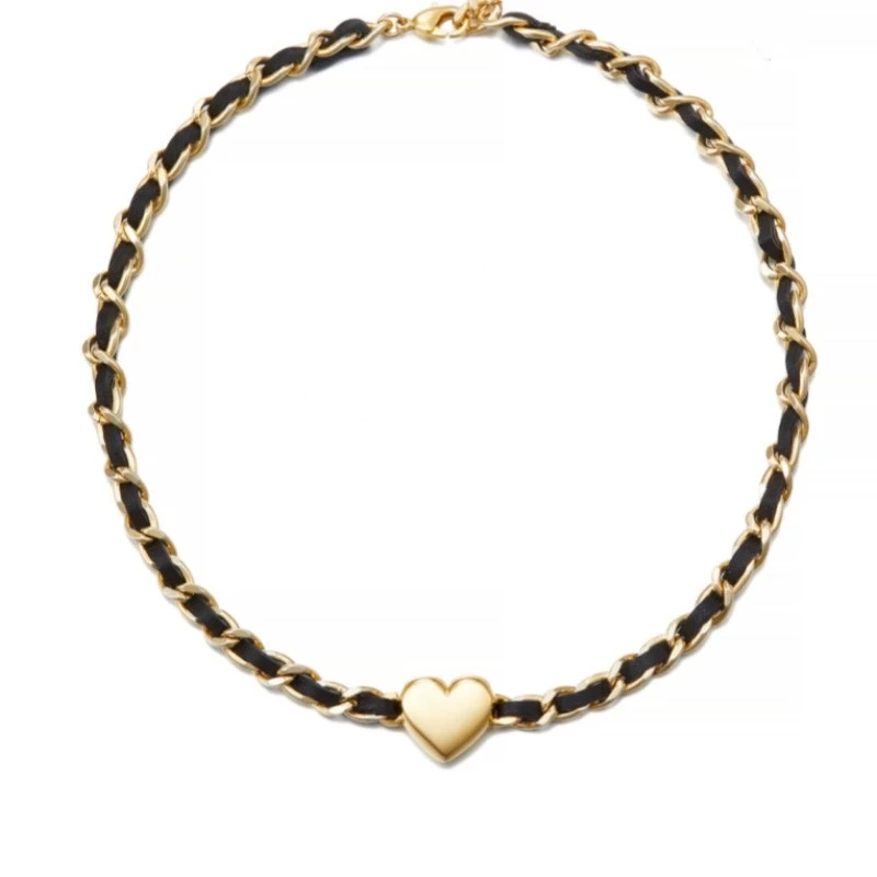 Gold Minimalist Heart Pendant Choker | Chisa - XG - Fashion