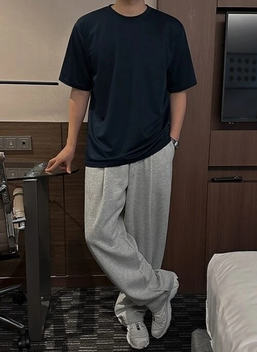 Gray Casual Relaxed Fit Pants