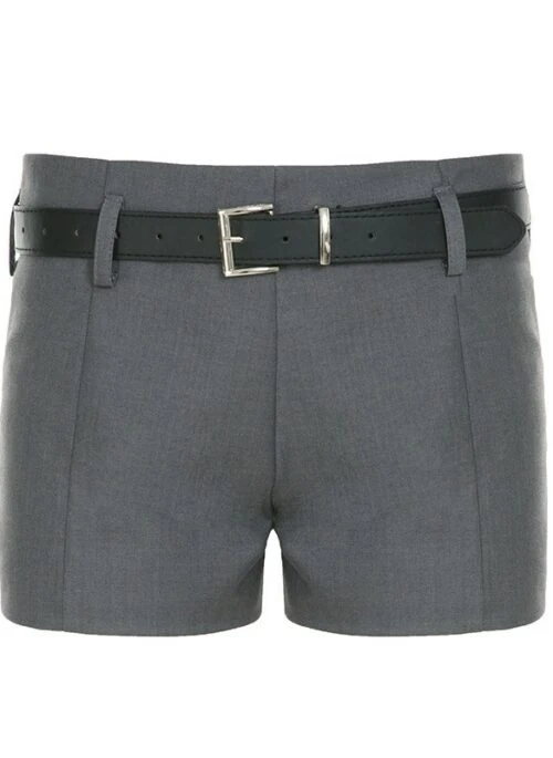 Grey Low-Rise Mini Shorts | Seulgi – Red Velvet