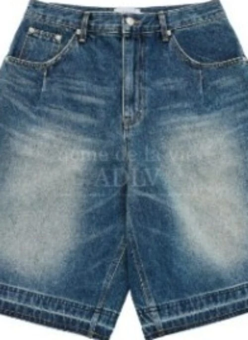 JEONGHAN x acme de la vie – Brush Washing Bermuda Denim Short Pants | Blue