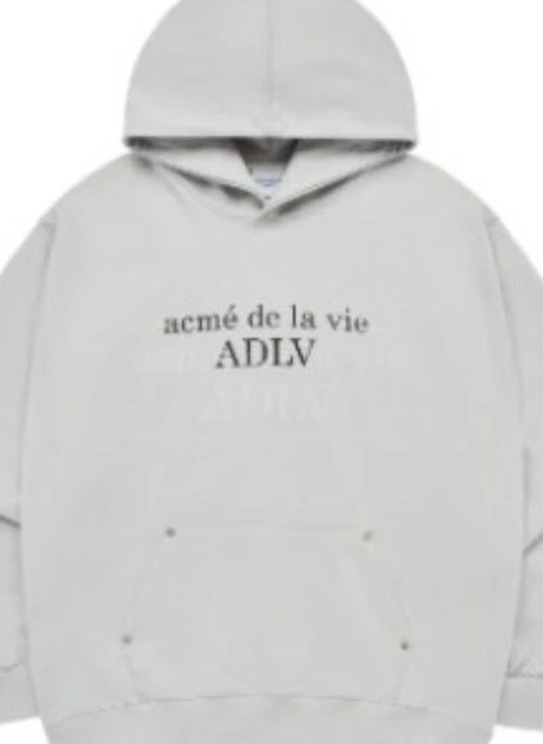 JEONGHAN x acme de la vie – Circle Symbol Rivet Hoodie | Grey