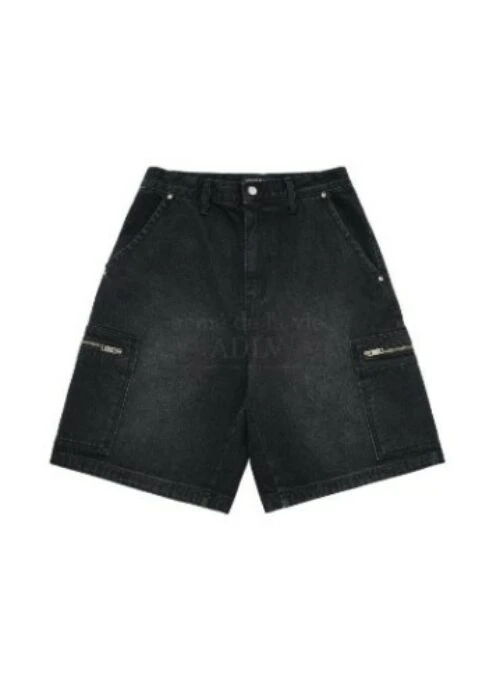 JEONGHAN x acme de la vie – Double Pocket Denim Short Pants | Black