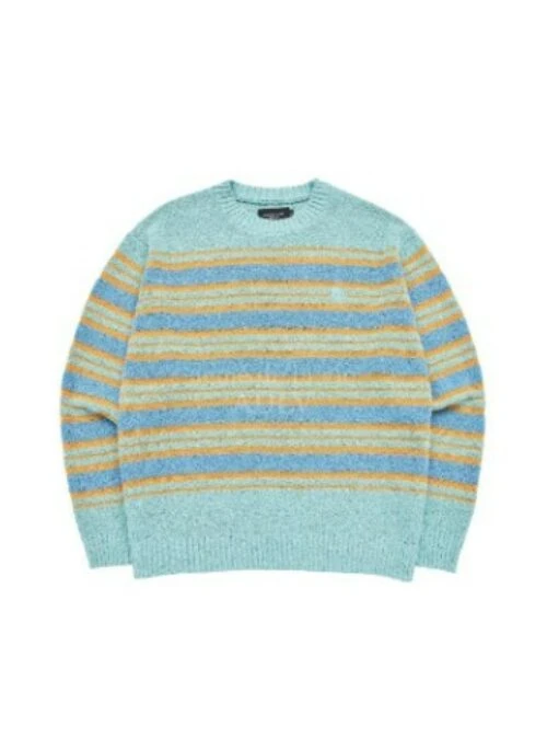 JEONGHAN x acme de la vie – Symbol Logo Rivet Stripe Terry Knit | Mint