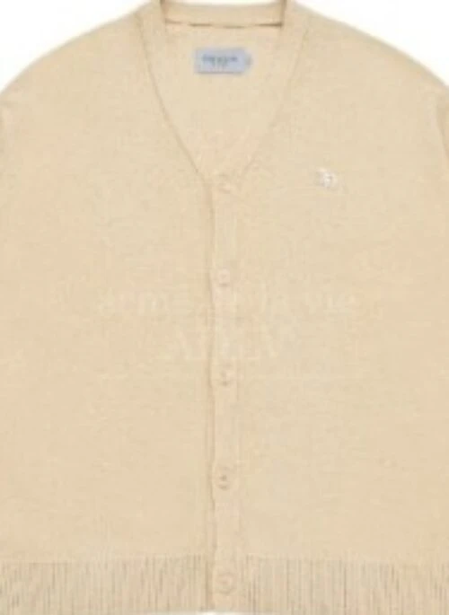 JEONGHAN x acme de la vie – Symbol Logo Rivet Terry Cardigan | Beige