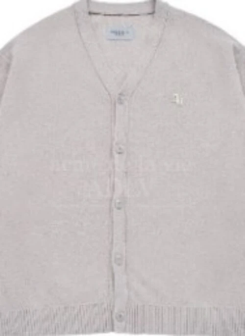 JEONGHAN x acme de la vie - Symbol Logo Rivet Terry Cardigan | Grey