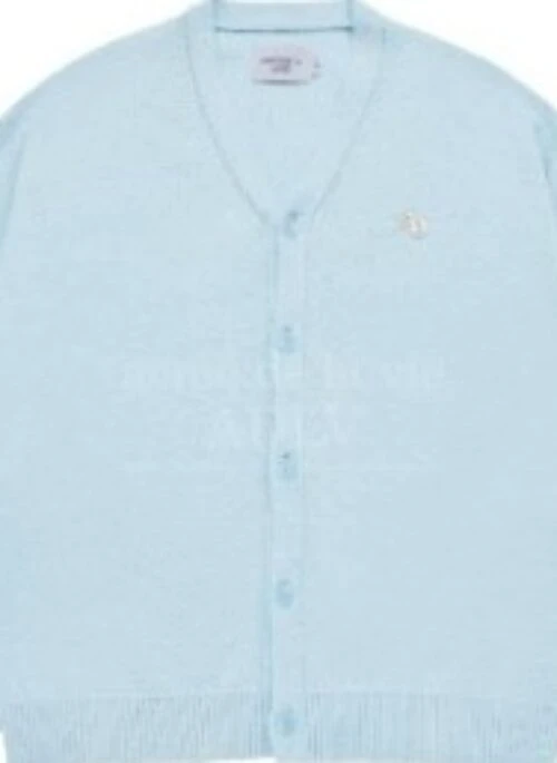 JEONGHAN x acme de la vie – Symbol Logo Rivet Terry Cardigan | Sky Blue