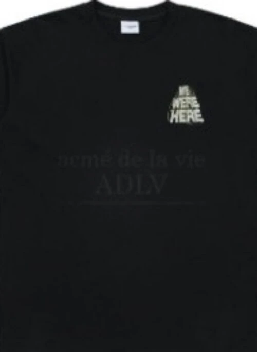 JEONGHAN x acme de la vie – WE WERE Overlap Artwork Short Sleeve T-Shirt | Black