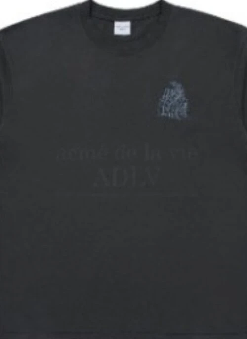 JEONGHAN x acme de la vie – WE WERE Overlap Artwork Short Sleeve T-Shirt | Charcoal
