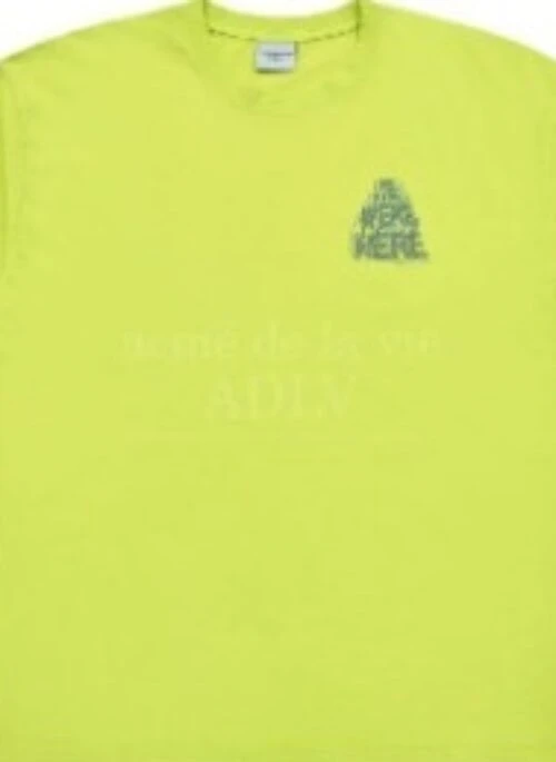 JEONGHAN x acme de la vie – WE WERE Overlap Artwork Short Sleeve T-Shirt | Lime