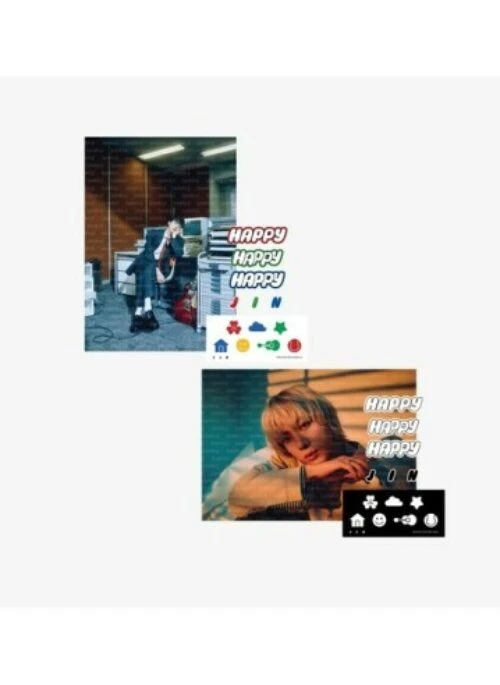 JIN “HAPPY” Poster & Sticker Set