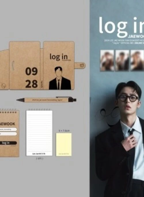 LEE JAE WOOK “Log In” Eco-Friendly Bamboo Pocket Ball Pen And Notebook