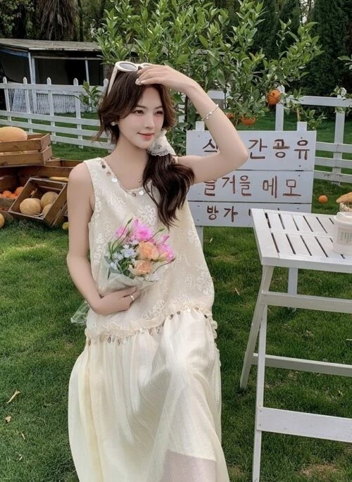 Lace Embroidery Casual Summer Vacation Maxi Dress