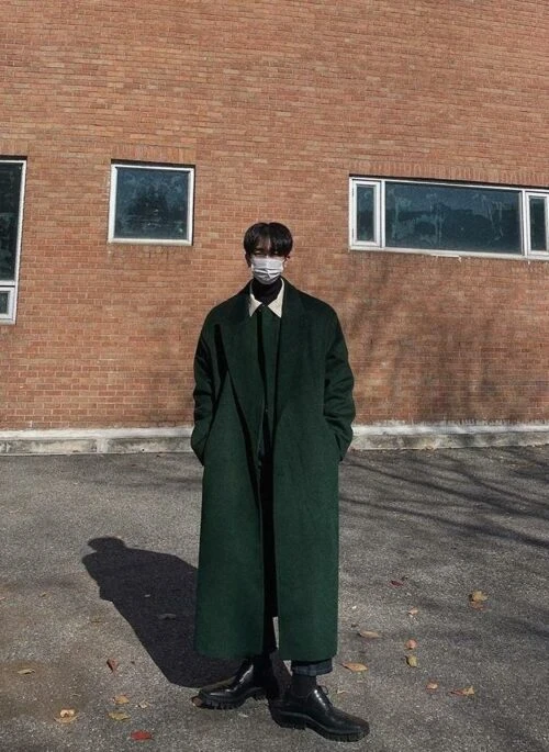 Long Wool Coat With Thick Lining