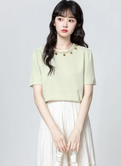 Pastel Green Loose Fit Short Sleeve T-Shirt