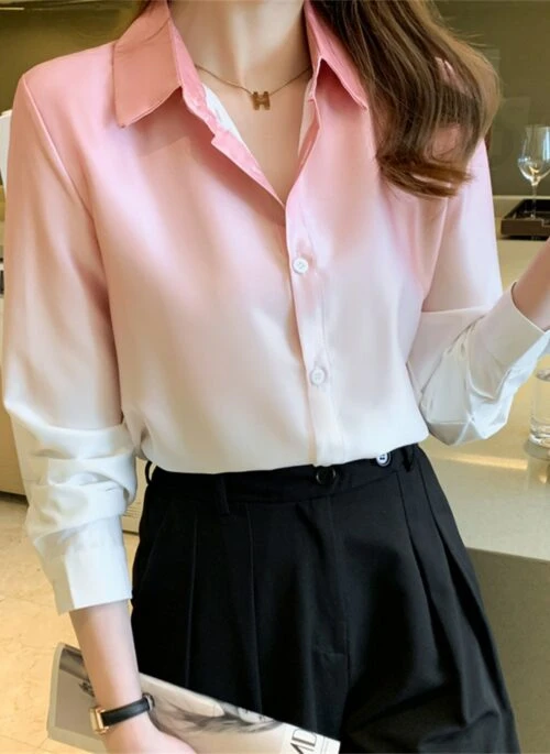 Pink Ombre Button-Up Shirt | Lia – ITZY