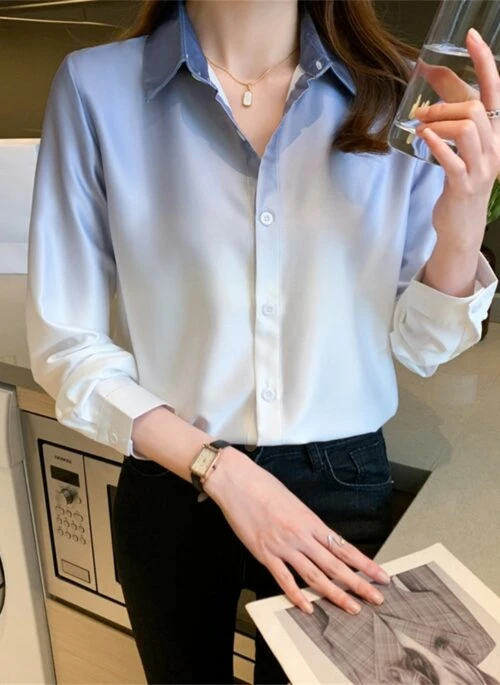 Blue Ombre Button-Up Shirt | Chaeryeong – ITZY