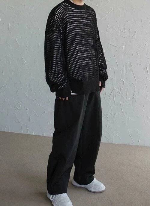 Plaid Knit Pullover Sweater