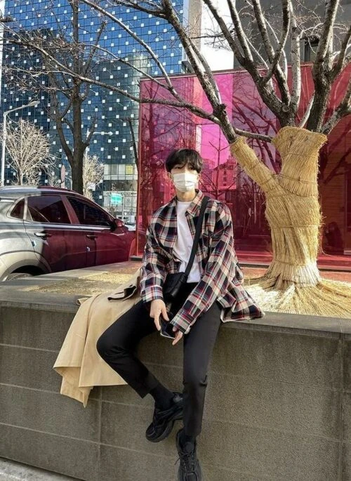 Plaid Loose Casual Shirt Jacket