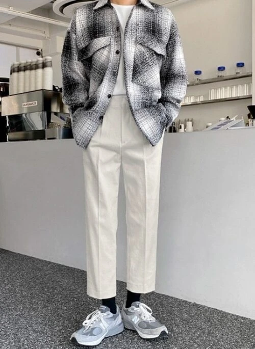 Plaid Wool Long Sleeve Casual Shirt