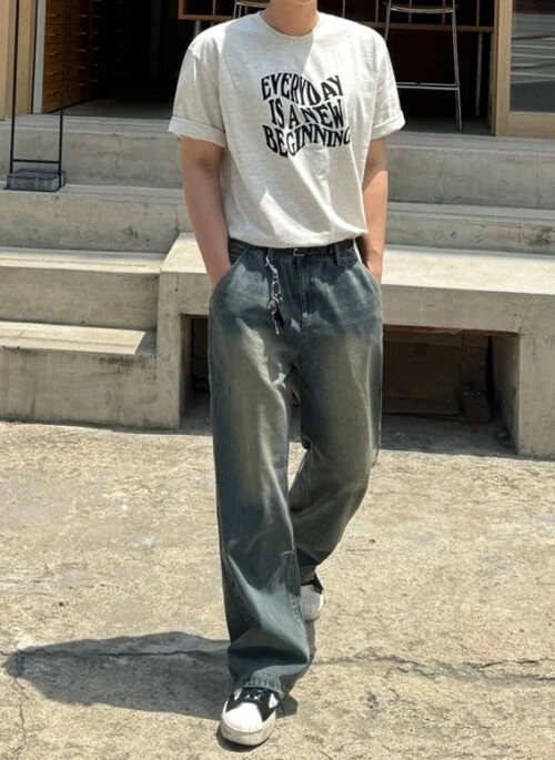 Premium Letter Print Loose T-Shirt