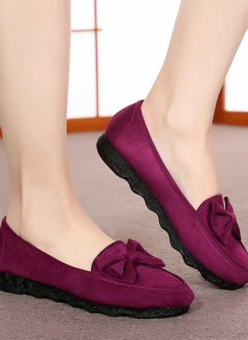 Purple Bow Flat Shoes | IU