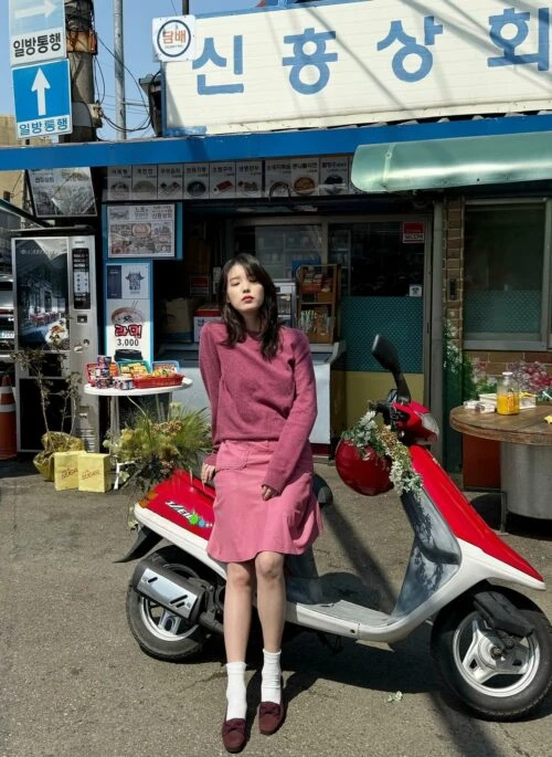 Purple Bow Flat Shoes | IU