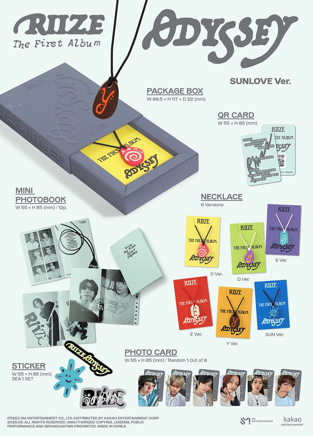 RIIZE 1st Album - ODYSSEY | SUNLOVE Limited edition, Y