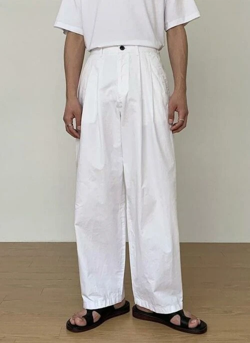 Relaxed Fit Casual Wide Leg Pants
