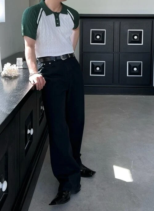 Relaxed Fit Denim Casual Trousers