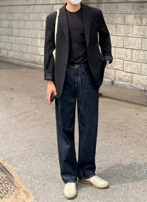 Relaxed Fit Trendy Denim Pants