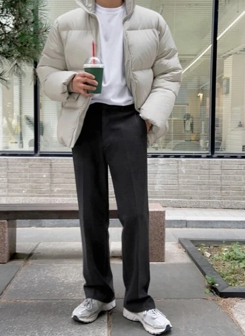 Relaxed Fit Wool Blend Trousers