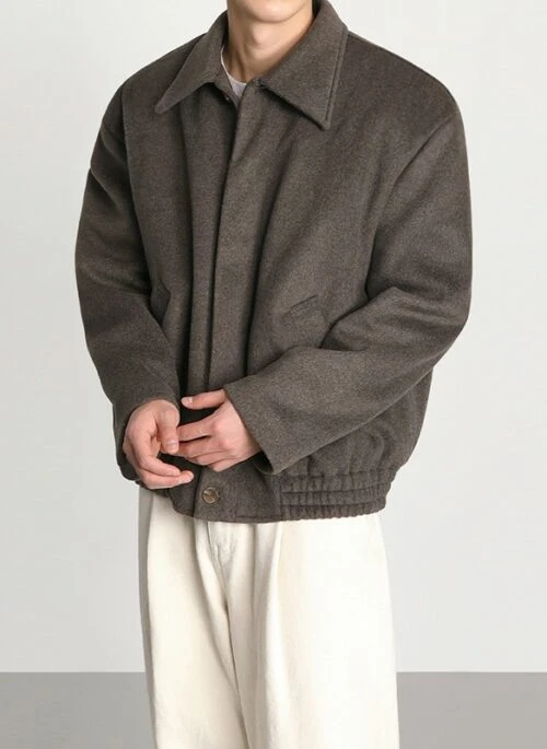 Retro Wool Blend Casual Jacket