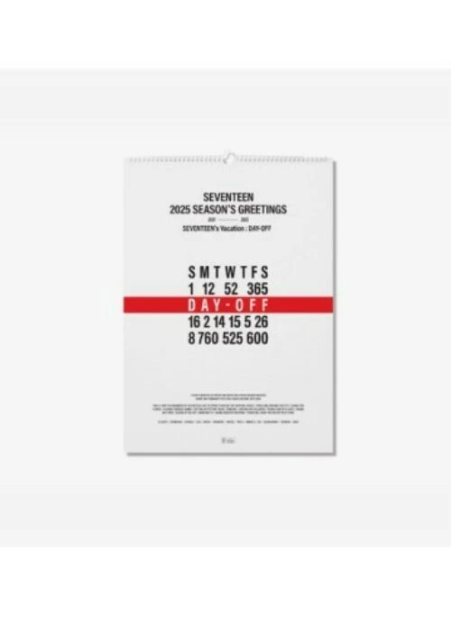 SEVENTEEN 2025 Wall Calendar