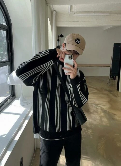 Striped Loose Knit Sweater