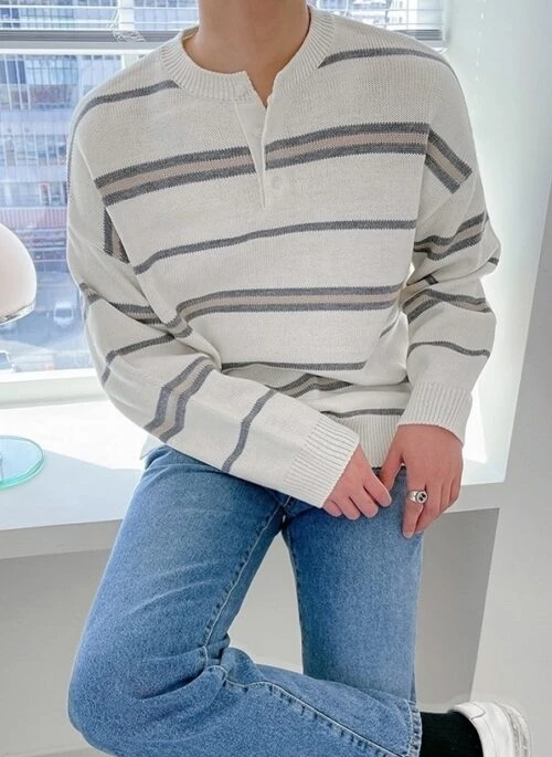 Striped Relaxed Fit Sweater