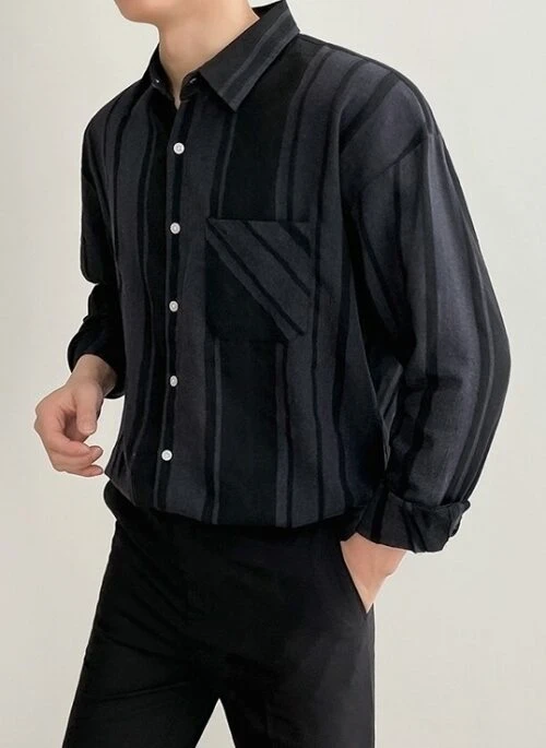 Stylish Black Long Sleeve Shirt